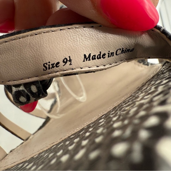 Dolce Vita Tessah Black & White Leather Lace-Up Heels Size 9.5 - Picture 5 of 14